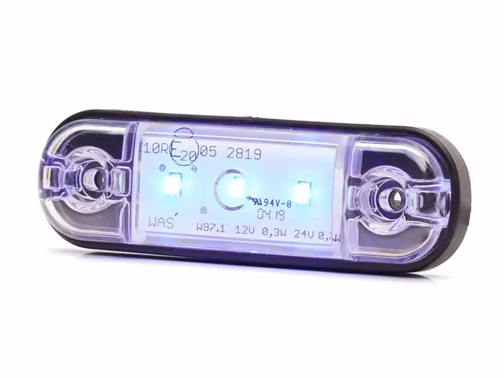 Led-äärivalo suorakaide 12/24V - sininen - Siniset äärivalot - 1606-27946 - 1