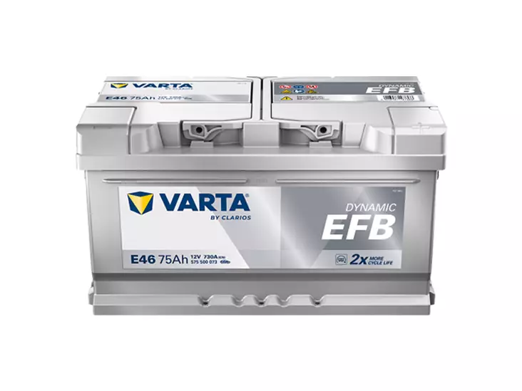VARTA DYNAMIC EFB 75AH 730A 315X175X175MM -/+ - VARTA käynnistysakut - 1820-E46 - 1