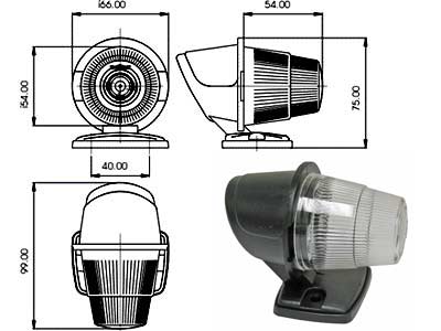 ÄÄRIVALO,KIRKAS,JALALLA # - Etu- ja sivuvilkut hyötyajoneuvot ja RK - 1652-0906 - 1