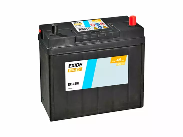 Exide EB456 Excell käynnistysakku 12V 45Ah 330A -/+ (JIS) - EXIDE käynnistysakut - 1815-EB456 - 1