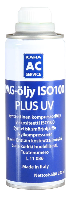 Kompressoriöljy PAG ISO100 PLUS UV 250ml - Ilmastoinnin kompressoriöljyt - L11086 - 1
