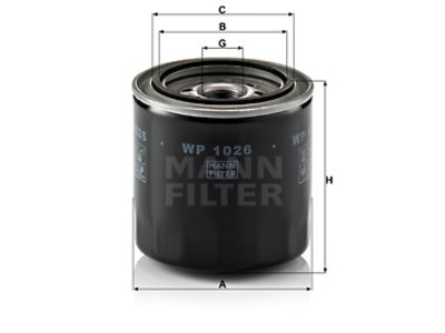 ÖLJYNSUODATIN MANN, TOYOTA - Öljynsuodattimet - 1482-WP1026 - 1