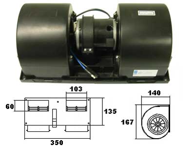 =9000-30002132 3-NOP. SPAL! 12V TÄYD 350X135 - Puhallinmoottorit ja vastukset ym - 9000-1397 - 1