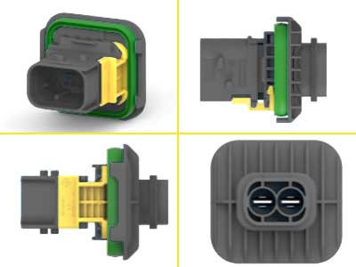 AMP HDSCS 6,3 PINNARUNKO 2-NAP MUSTA GROUP C - 2-osaiset liitinrasiat - 1090-01397 - 1
