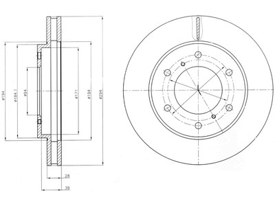 JARRULEVY DELPHI, 2 KPL / PKT, ETU, MITSUBISHI L200 - Jarrulevyt - BG4257 - 1