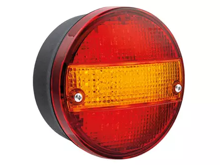 SIM LED-TAKAVALO PYÖREÄ 140MM - PARKKI-JARRU-VILKKU 12V-24V - LED-pyöreät takavalot - 1606-27937 - 1