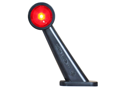 LED-ÄÄRIVALO KIR/PUN 12/24V OIK. - Kumivarsi äärivalot - 1606-27837 - 1