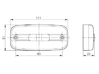 Talmu led-äärivalo punainen 345.600-517 - 24V / 5M / ADR - Punaiset äärivalot - 345600-517 - 2