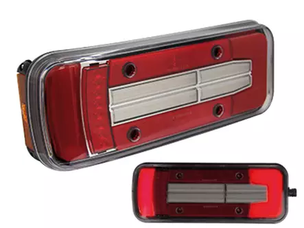 LED TAKAVALO NEON EFFECT 12/24V 7-KAM. VAS. 7-PIN DIN # - LED-suorakaide takavalot - 1610-22067 - 2