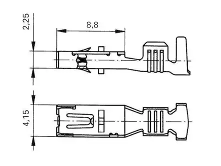 LIITIN KOSTAL 2,8MM SLK 2,8 ELA MB W907 - Liittimet suojaamattomat - 50253237 - 1