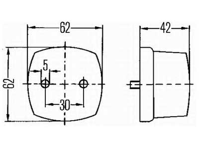 ÄÄRIVALO HELLA - Kirkkaat äärivalot - 2PF004081007 - 2