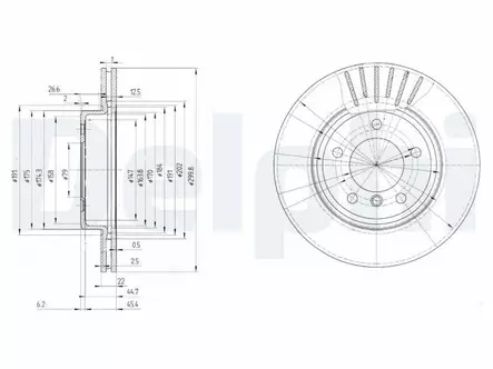 JARRULEVY DELPHI, 2 KPL / PKT, ETU, BMW - Jarrulevyt - BG3527 - 2