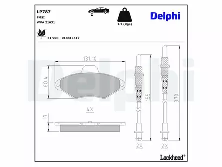 JARRUPALASARJA DELPHI ETU, CITROEN - Jarrupalasarjat - LP787 - 2