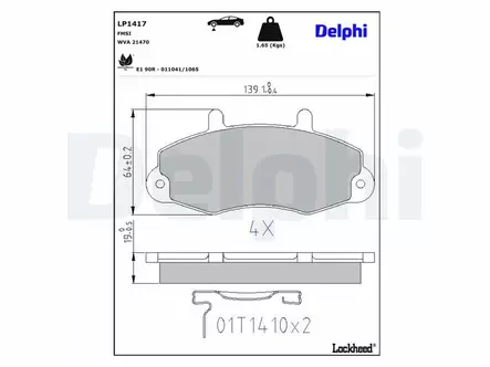 JARRUPALASARJA DELPHI ETU, FORD3 - Jarrupalasarjat - LP1417 - 2