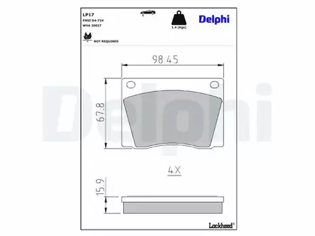 JARRUPALASARJA DELPHI ETU, JAGUAR, LOTUS, MERCEDES - Jarrupalasarjat - LP17 - 2
