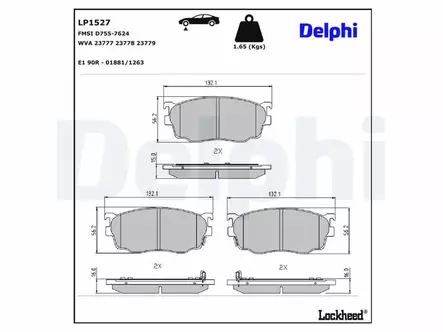 JARRUPALASARJA DELPHI ETU, MAZDA - Jarrupalasarjat - LP1527 - 2