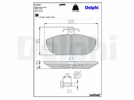 JARRUPALASARJA DELPHI ETU, VOLVO - Jarrupalasarjat - LP437 - 2