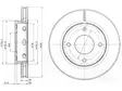 JARRULEVY DELPHI, 2 KPL / PKT, ETU, MITSUBISHI COLT - Jarrulevyt - BG3987 - 1