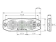 LED-TASOVILKKU R65 12/24V 3-LED KELT. 89X30X8MM - LED-tasovilkku - 1603-300637 - 3