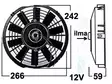 Yleismallin vapaatuuletin 12V puhaltava Ø266mm - Vapaatuulettimet, yleismallit - 9000-0947 - 1