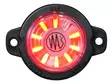 Was led-äärivalo punainen pyöreä - 12-24V / Ø60,5mm / kirkaslinssi - Punaiset äärivalot - 1606-27737 - 2