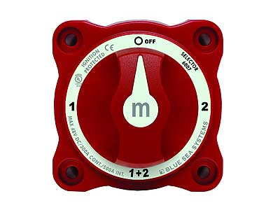 Blue Sea 6007 päävirtakytkin 1-2-BOTH-OFF (4-toiminen) - Blue Sea Päävirtakytkimet - 1790-6007 - 1