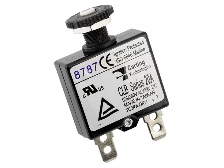 Blue Sea 7057 automaattisulake 20A - painonappi - Blue Sea Automaattisulakkeet - 1790-7057 - 2