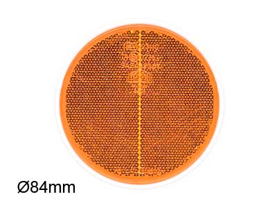 TALMU HEIJASTIN PYÖREÄ Ø84MM KELTAINEN M5 PULTTIKIINNITYS - Ajoneuvoheijastimet ja kilvet - 002016-427 - 1