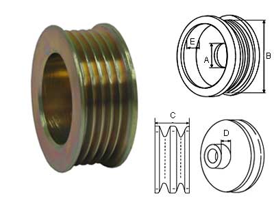 HIHNAPYÖRÄ 15/53MM 5-URA - Hihnapyörät - 2924-3647 - 1