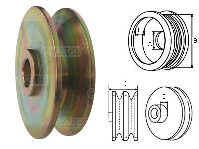 HIHNAPYÖRÄ 17/78,4MM 17,5 HIHNALLE - Hihnapyörät 16/17mm - 2906-232167 - 1