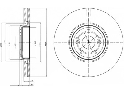 JARRULEVY DELPHI, 1 KPL / PKT, ETU, RENAULT - Jarrulevyt - BG9687 - 1