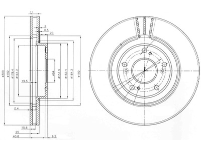 JARRULEVY DELPHI, 2 KPL / PKT, ETU, HONDA CIVIC - Jarrulevyt - BG3747 - 1