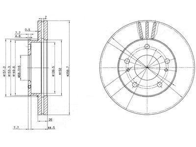 JARRULEVY DELPHI, 2 KPL / PKT, ETU,NISSAN - Jarrulevyt - BG3127 - 1