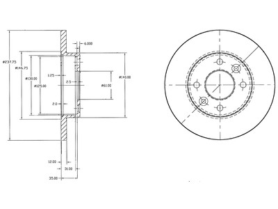 JARRULEVY DELPHI, 2 KPL / PKT, ETU / TAKA, DACIA - Jarrulevyt - BG2217 - 1