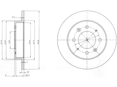 JARRULEVY DELPHI, 2 KPL / PKT, TAKA, KIA CERATO - Jarrulevyt - BG4017 - 1