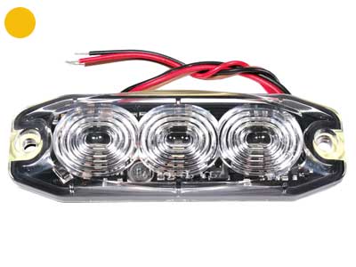 LED-TASOVILKKU R65 12/24V 3-LED KELT. 89X30X8MM - LED-tasovilkku - 1603-300637 - 1