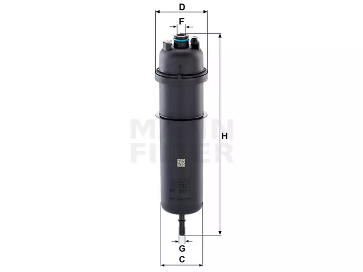 POLTTOAINESUODATIN MANN, BMW - Polttoainesodattimet - 1482-WK5017 - 1