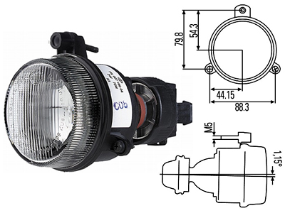 SUMUVALO - 80mm ajovalolyhdyt - 1NL007186047 - 1