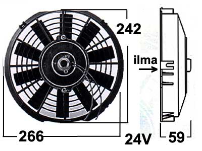 VAPAATUUL. 24V/9'' IMEVÄ - Vapaatuulettimet, yleismallit - 9000-1217 - 1
