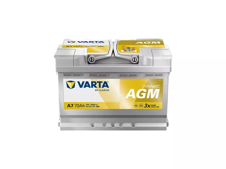 Varta A7 Dynamic AGM käynnistysakku 12V 70Ah 760A -/+ - VARTA käynnistysakut - 1820-A7 - 1