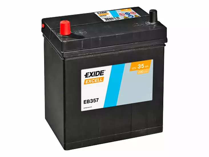Exide EB357 Excell käynnistysakku 12V 35Ah 240A +/- - EXIDE käynnistysakut - 1815-EB357 - 2