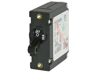 Blue Sea 7228 automaattisulake 50A - musta vipukytkin - Blue Sea Automaattisulakkeet - 1790-7228 - 1