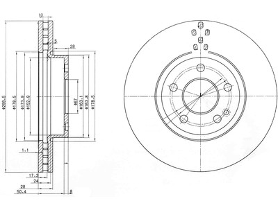 JARRULEVY DELPHI, 2 KPL / PKT, ETU, MERCEDES - Jarrulevyt - BG3838 - 1