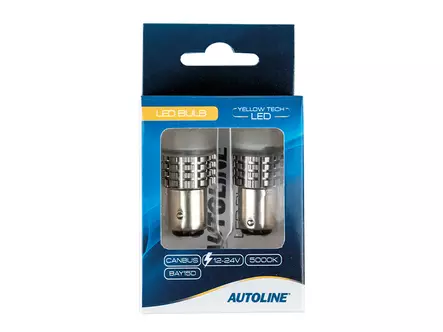 LED-POLTTIMOPARI BAY15D 5000K CAN AUTOLINE YELLOW TECH 21/5W - LED-polttimot metallikanta - 1608-87308 - 2