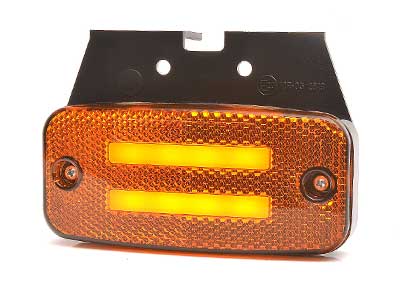 WAS LED-ÄÄRIVALO KELTAINEN 12-24V VILKKUTOIMINTO, KIINNITYSJALKA, DEUTSCH - Keltaiset äärivalot - 1606-27908 - 2