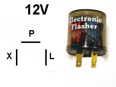 VILKKURELE 12V 3-N. ELEKT - Vilkkurele 12V - 1100-0548 - 1