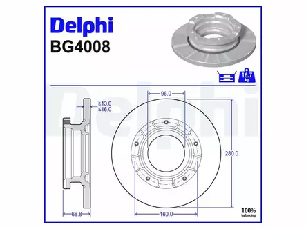 JARRULEVY DELPHI, 2 KPL / PKT, TAKA, FORD - Jarrulevyt - BG4008 - 2