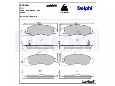 JARRUPALASARJA DELPHI ETU, SUBARU, SUZUKI - Jarrupalasarjat - LP1318 - 2