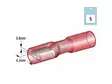 Autoline kutistelattaliitin 6.3mm naaras punainen 5kpl - Kutisteliittimet - 1569-20078 - 2