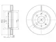 JARRULEVY DELPHI, 2 KPL / PKT, ETU, MITSUBISHI GALANT, LANCER - Jarrulevyt - BG4068 - 1